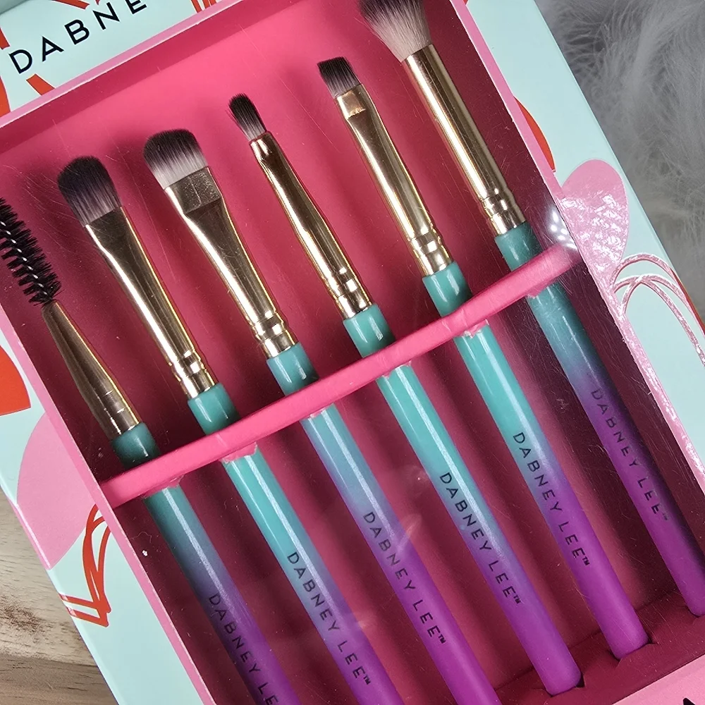 Dabney Lee Ombre Essential Makeup Eye Brush Set 6 Piece Fun Colorful New